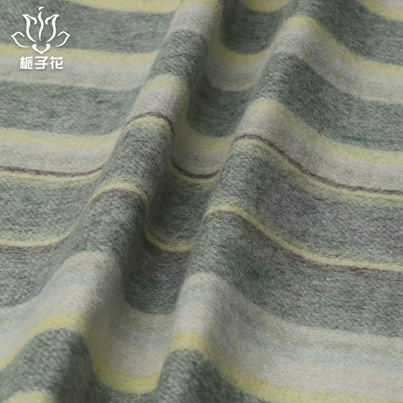条纹毛呢布料