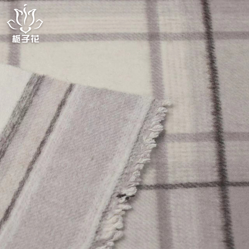 格子毛呢布料