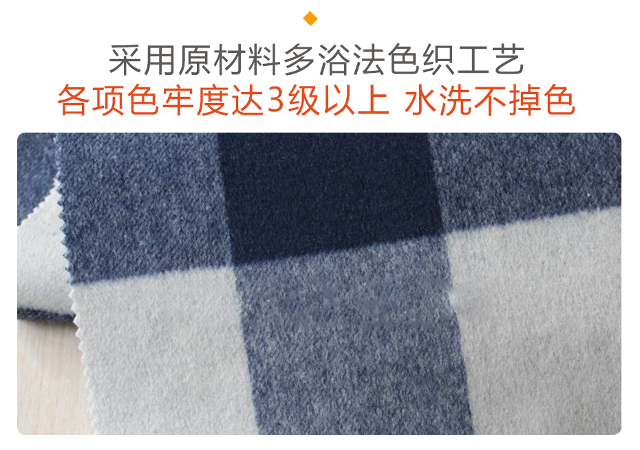 大格子双面呢面料10
