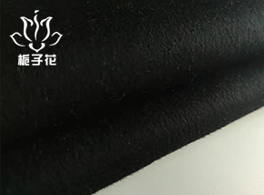 10羊绒毛化黑色双面呢