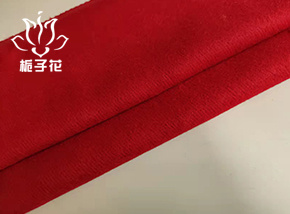 30羊毛大红色斜纹短顺毛呢