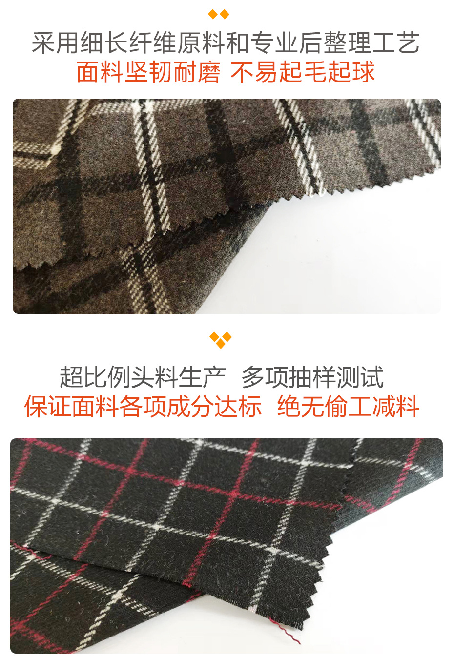 格子麦呢布料71