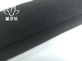 50羊毛黑色单面立绒呢