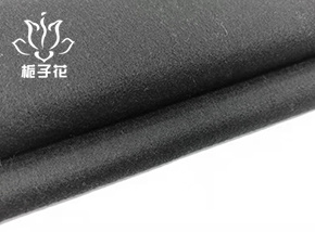 80羊毛黑色双面异色顺毛呢
