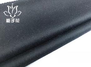 95羊毛黑藏青单面顺毛呢